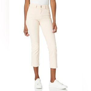 Levi’s Denim 724 High Rise Slim Straight Cropped Jeans Natural Light Peach 27